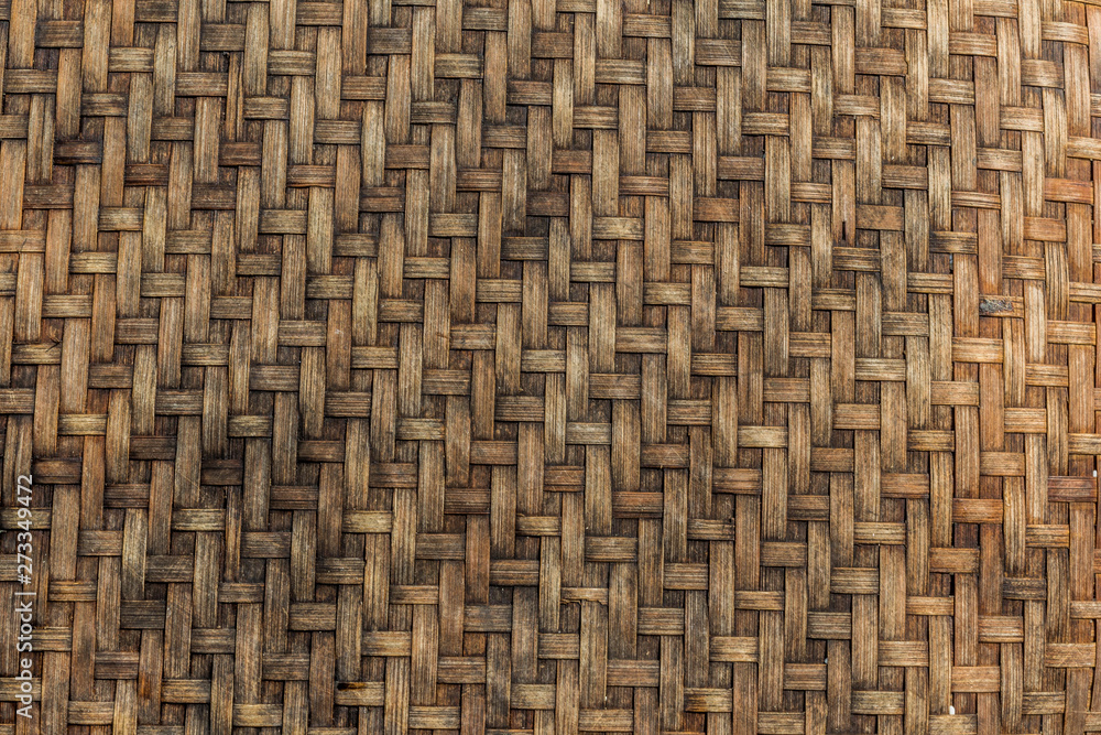 Fototapeta Rattan texture, detail handcraft bamboo weaving texture background.