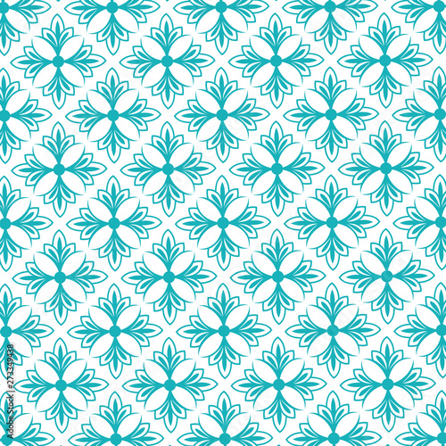 Seamless abstract floral pattern. green and white vector background. Geometric leaf ornament. Graphic modern pattern 