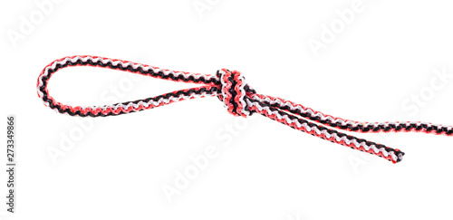 overhand loop tied on synthetic rope cut out