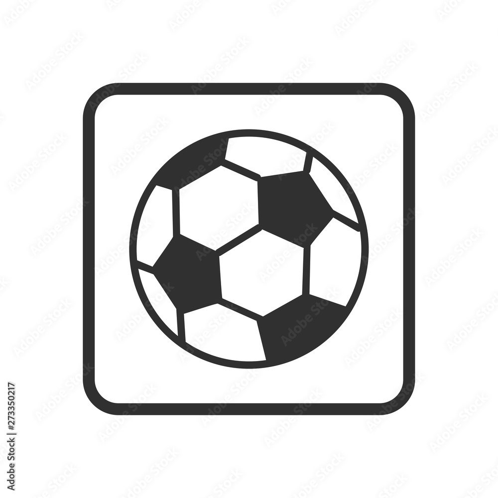 Fototapeta premium Football icon isolated on white background. soccer ball symbol. ball logo design illustration