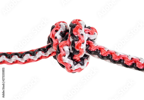 smaller Turk's-heads knot tied on synthetic rope