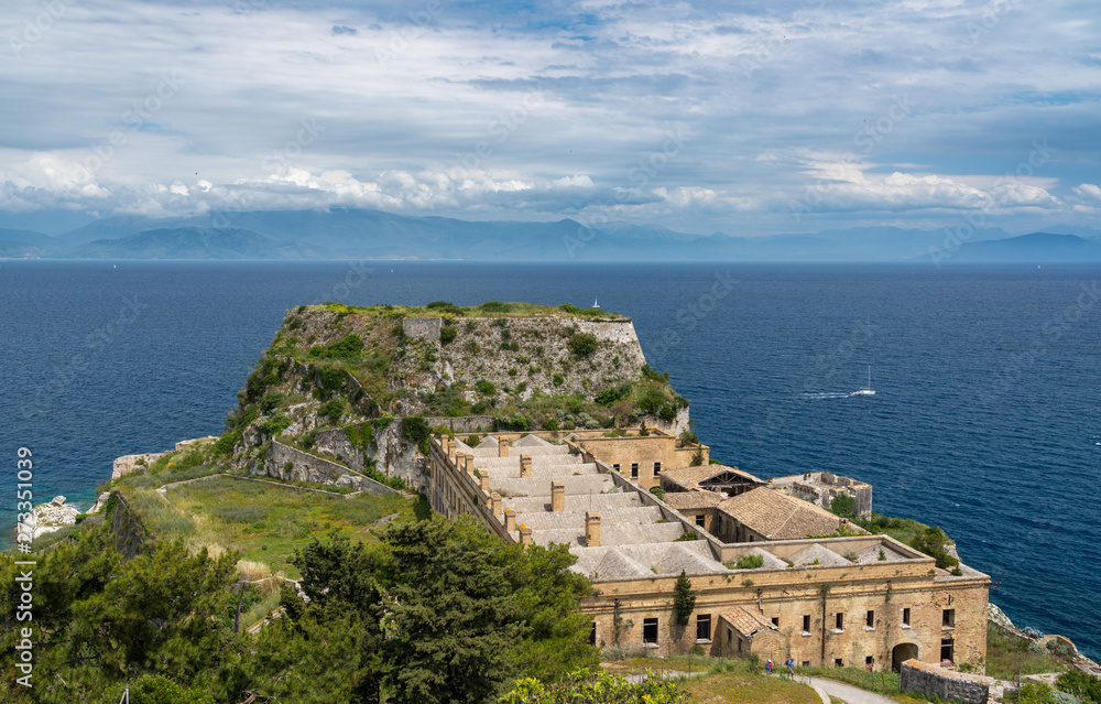 Mandraki tower in the Old Fortress in the town of Corfu