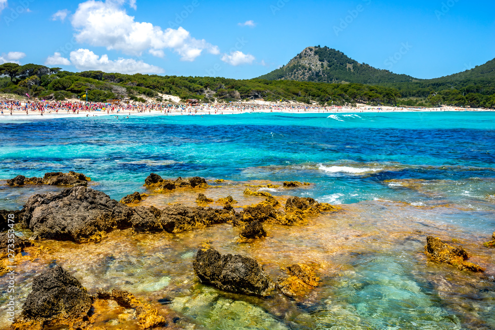 Strand von Cala Agulla bei Cala Rajada, Mallorca Strand von Cala Agulla bei Cala Rajada, Mallorca