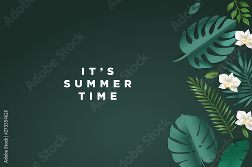 Summer ti. Web banner template design. Vector illustration concept for website design, advertising, social media banner, ads, sale promotion, poster, marketing material, summer card, party invitation.