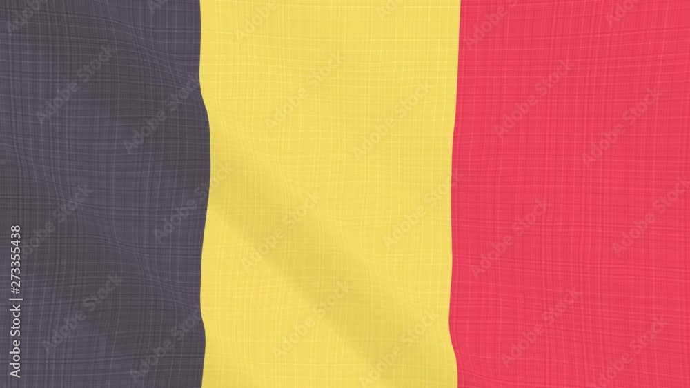 Belgium flag waving in the wind. Background with rough textile texture. Animation loop Belgium flag waving in the wind. Background with rough textile texture. Animation loop