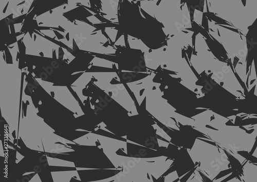 Black grey and white geometric abstraction. Minimal art.