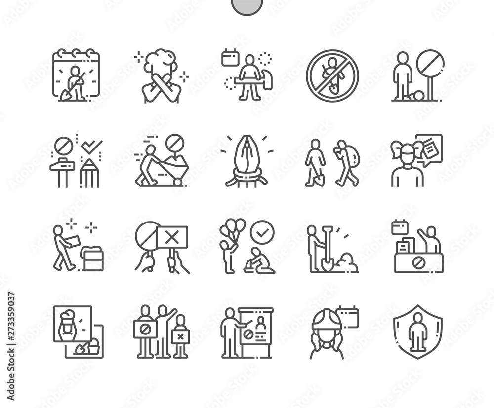 World Day Against Child Labour Well-crafted Pixel Perfect Vector Thin Line Icons 30 2x Grid for Web Graphics and Apps. Simple Minimal Pictogram World Day Against Child Labour Well-crafted Pixel Perfect Vector Thin Line Icons 30 2x Grid for Web Graphics and Apps. Simple Minimal Pictogram