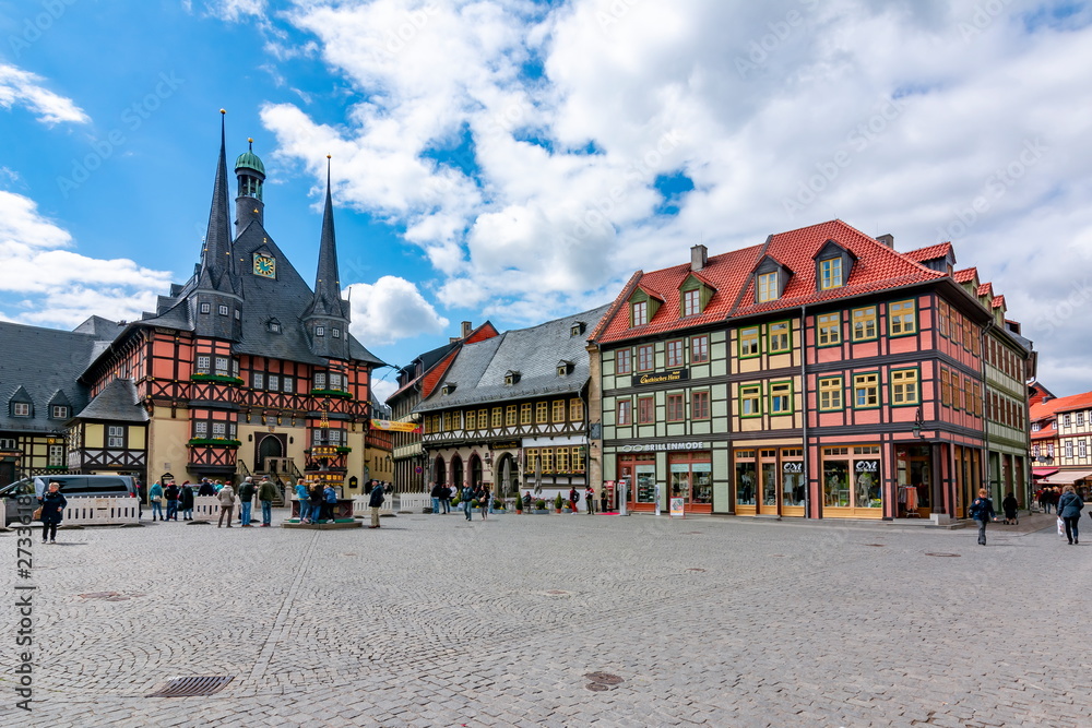 Market square with Town Hall, Wernigerode, Germany