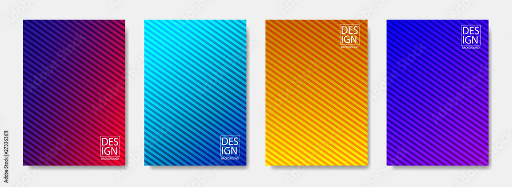 Colorful halftone shapes cover of page layouts design. Minimal modern design cover with  gradients. Dynamic poster template, abstract lines. Abstract cover suitable for banner, flyers. eps10