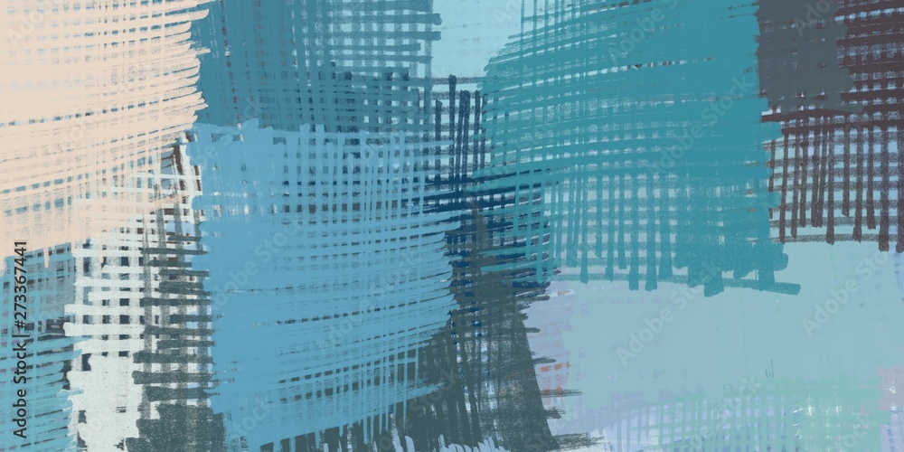 Fototapeta premium Artistic sketch backdrop material. Abstract geometric pattern. Chaos and random. Modern art drawing painting. 2d illustration. Digital texture wallpaper. 