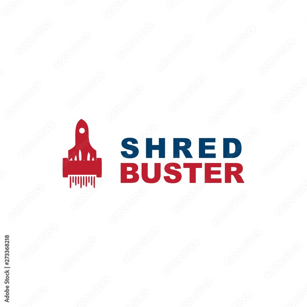 Fototapeta premium shred paper company logo design simple 