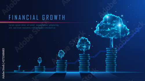 Concept art of financial growth