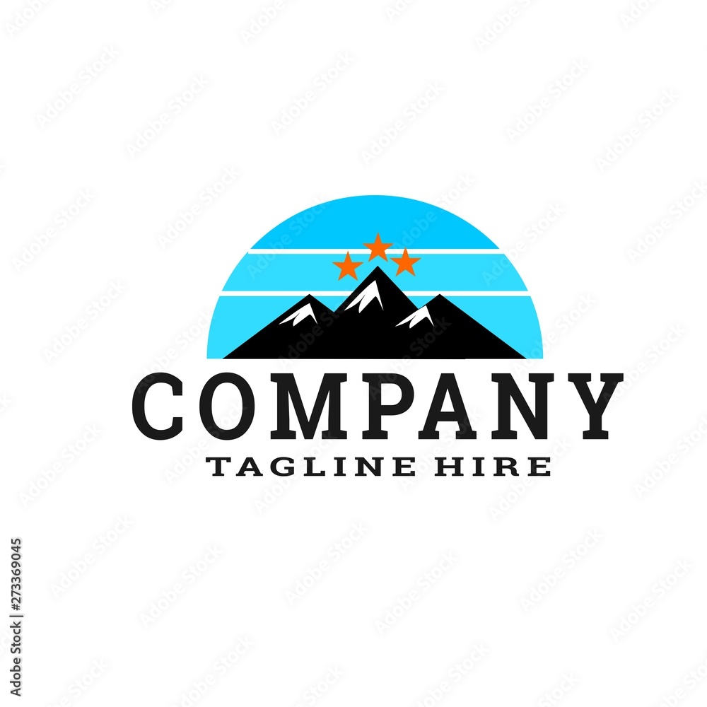 simple mountaint logo design inspirtaion