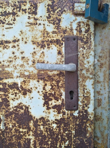 Old Dors With Rusty Metal Texture
