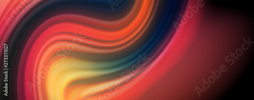 Flowing liquid colors - modern colorful flow poster. Wave liquid shapes. Art design for your design project © antishock