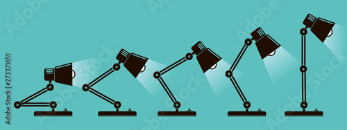 illustration of table office desktop lighting lamp isolated