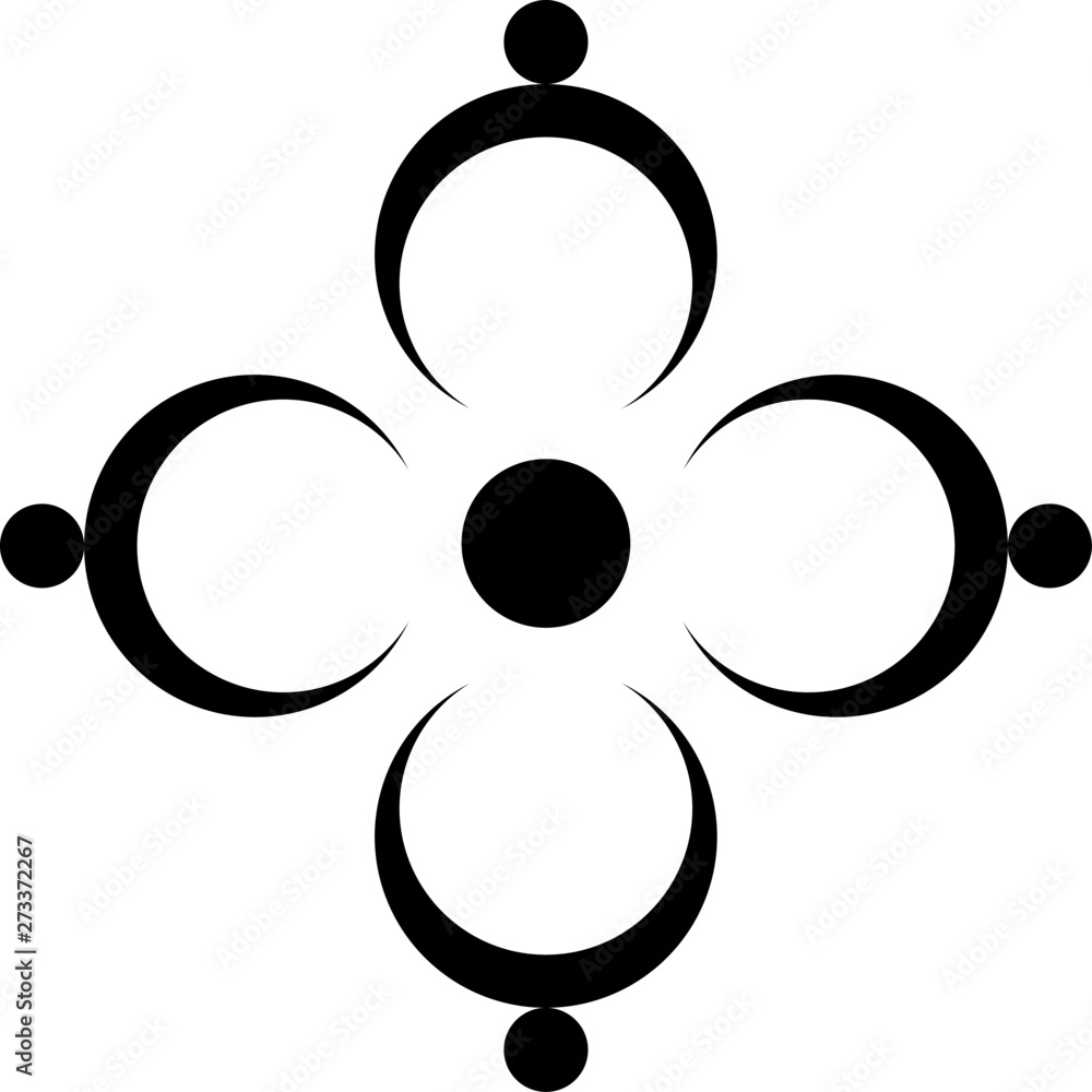 vector illustrates four people around table meeting icon,Group of four person, vector illustrates four people around table meeting icon,Group of four person,