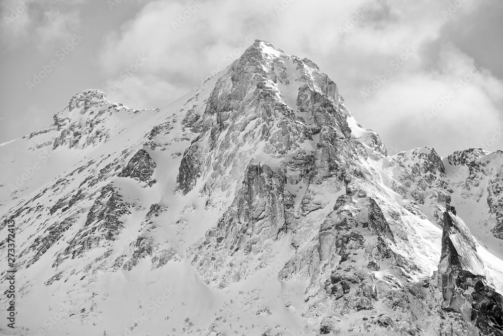 Obraz premium Winter landscape in Lofoten Archipelago, Norway, Europe