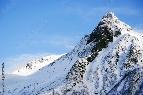 Winter landscape in Lofoten Archipelago, Norway, Europe © Rechitan Sorin
