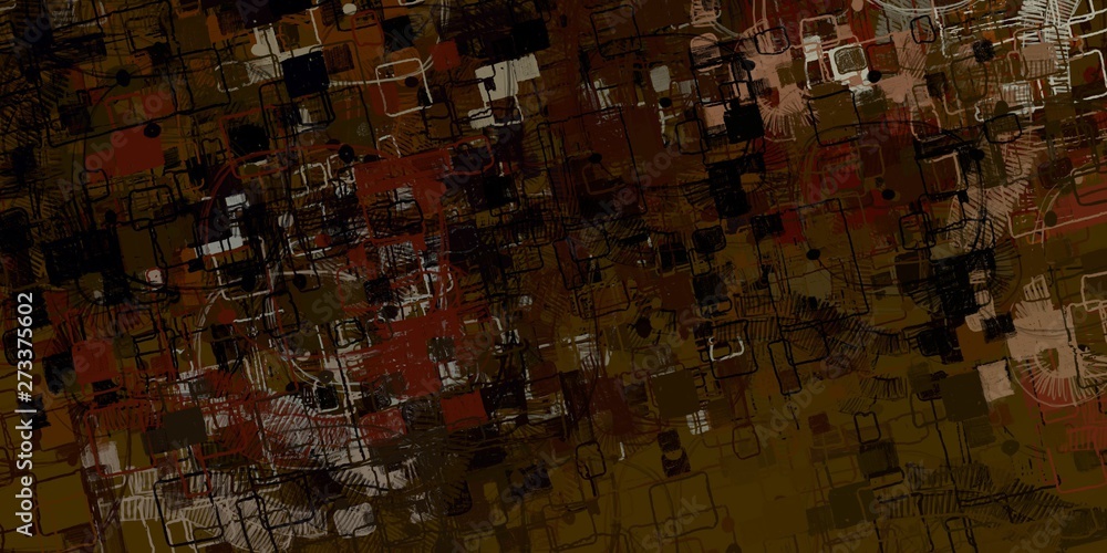 Fototapeta premium Artistic sketch backdrop material. Abstract geometric pattern. Chaos and random. Modern art drawing painting. 2d illustration. Digital texture wallpaper. 