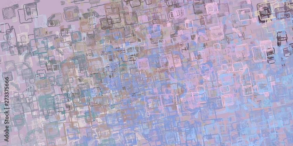 Fototapeta premium Artistic sketch backdrop material. Abstract geometric pattern. Chaos and random. Modern art drawing painting. 2d illustration. Digital texture wallpaper. 