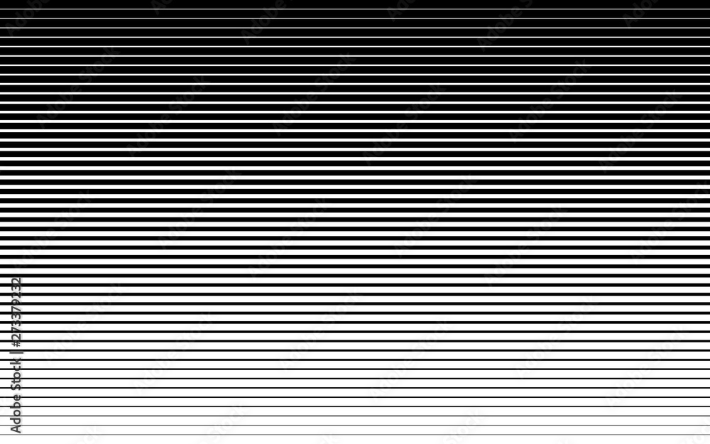 Horizontal speed line halftone pattern thick to thin. Vector illustration Horizontal speed line halftone pattern thick to thin. Vector illustration