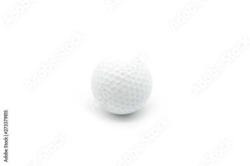 white golf ball isolated white background