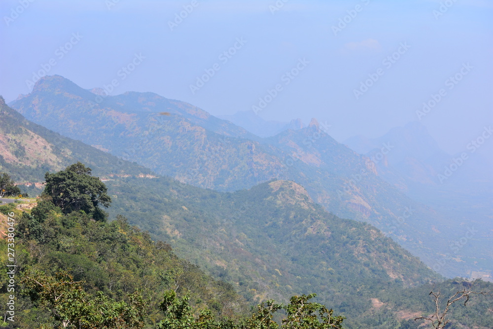 Western Ghats View from Meghamalai Hills in Tamil Nadu