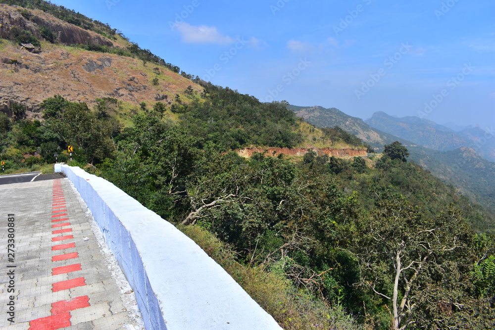 Road to Meghamalai Hills with Hairpin Bends