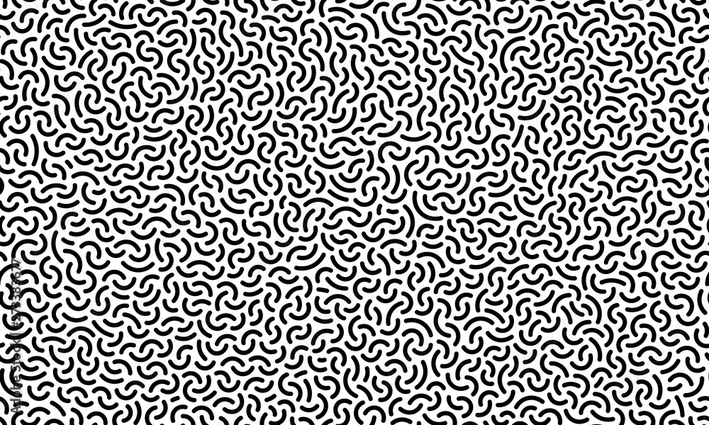 Memphis curves seamless vector decorative pattern Memphis curves seamless vector decorative pattern