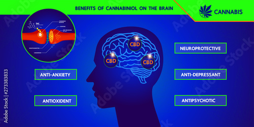 Cannabis benefits for health vector illustration.