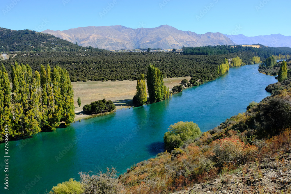 Clutha River near Wanaka, South Island, New Zealand