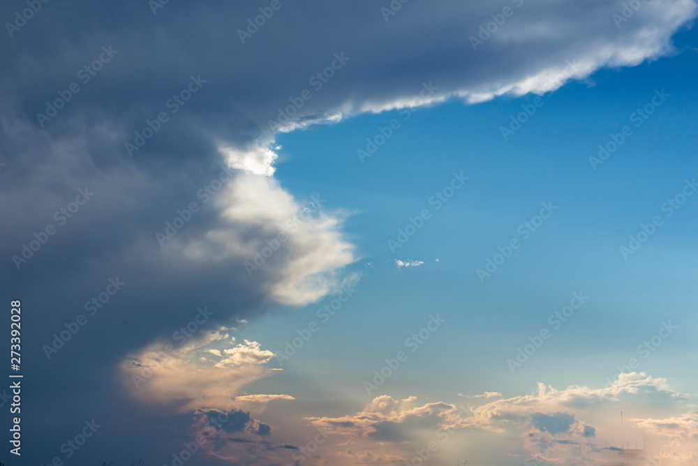 Rays of light through the clouds at sunset Rays of light through the clouds at sunset