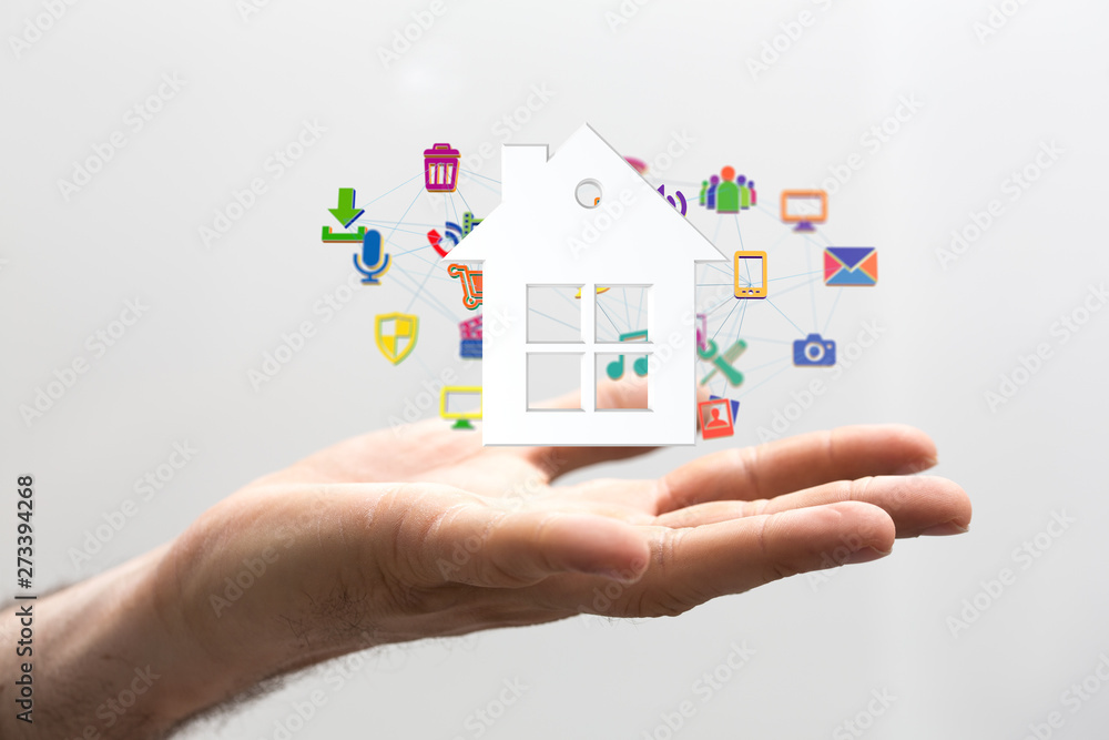 Model of the house and digital iot Model of the house and digital iot