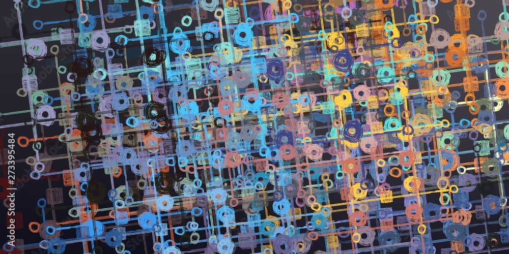 Fototapeta premium Abstract 2d illustration painting.