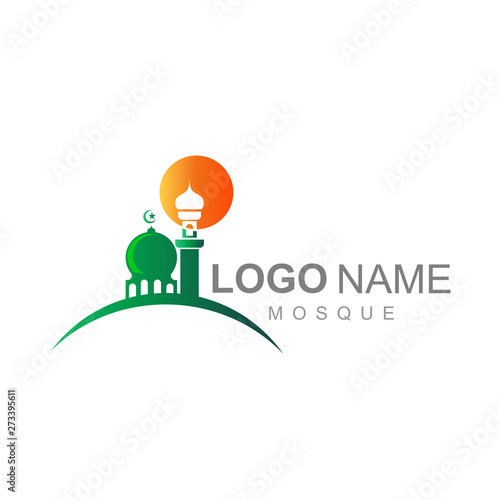 mosque logo with simple look and look luxurious, logo ready in use