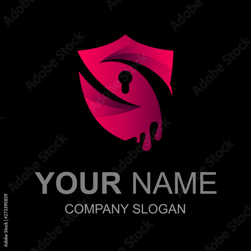 shield logo with letter s, security icon , shield and key icon, padlock symbol