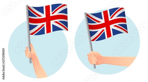 United Kingdom flag in hand icon