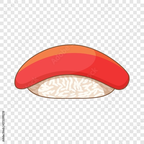 Tuna sushi icon. Cartoon illustration of tuna sushi vector icon for web