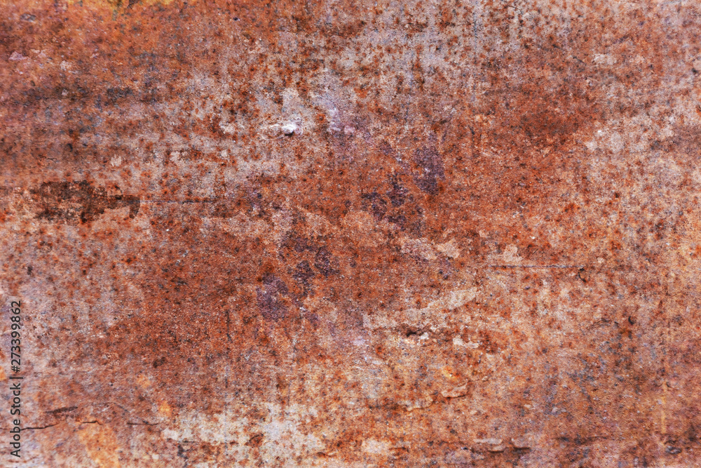 Grunge metal coroded texture. Old rusty metal plate heavily aged corrosion stain creates a grungy frame.