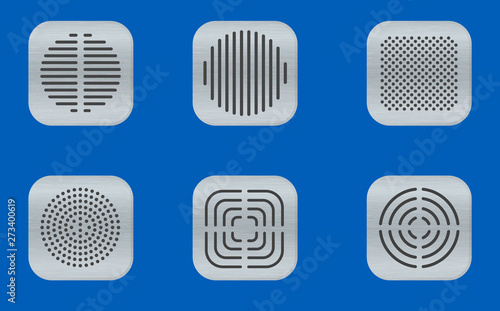 Speaker frame on the blue background