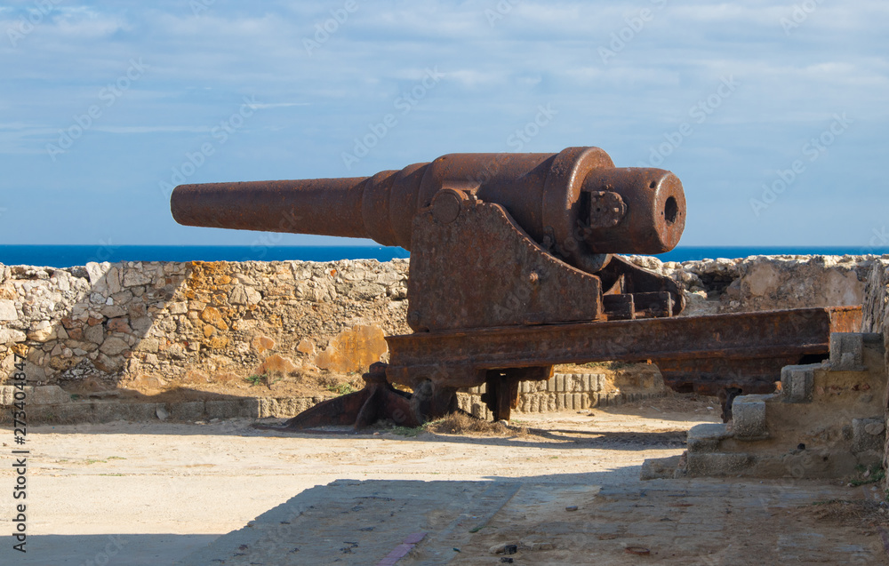 An old cannon overlooking Havana, Cuba harbor An old cannon overlooking Havana, Cuba harbor