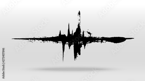 Brush stain sound wave vector