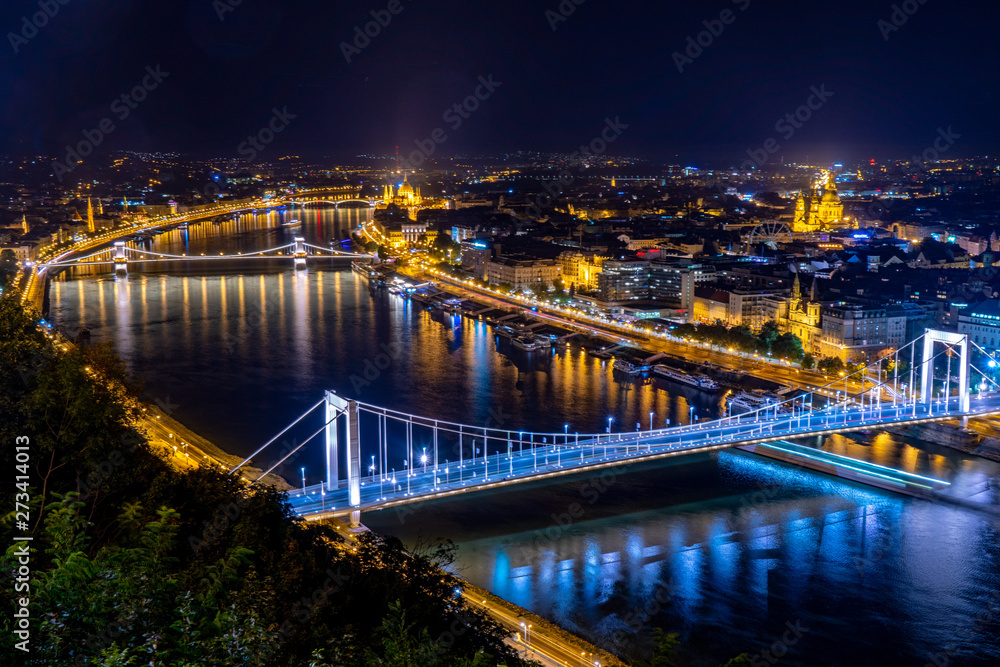 Fototapeta premium ハンガリー・ブダペストの夜景