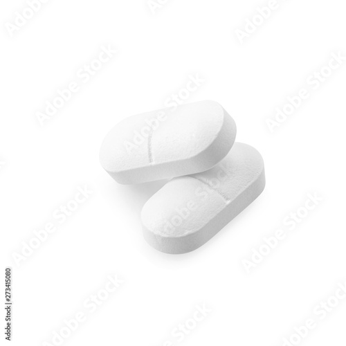 Tableau sur toile Paracetamol drugs isolated on a white background.