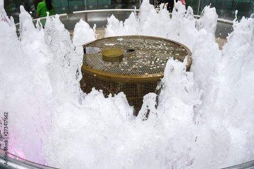 The Fountain of Wealth as the largest fountain in the world at Suntec city square avenue, Singapore photo