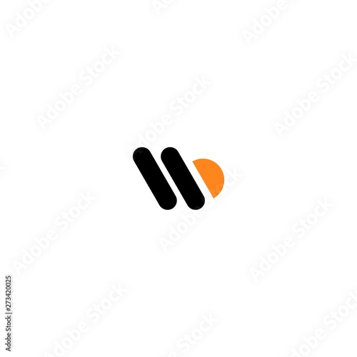 wb initial icon abstract logo design