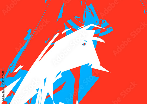 Modern art. Colorful backgorund. Color geometric strokes.