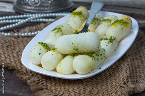 Indian Sweet Food Long Rasgulla