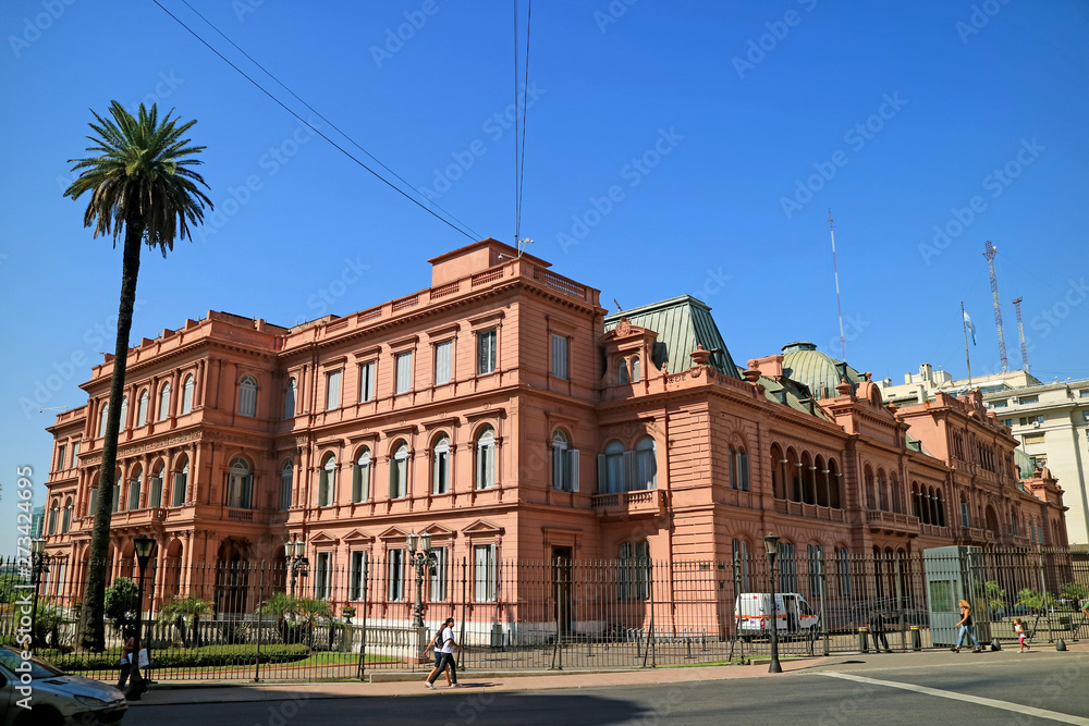 Casa Rosada or the Pink House, the Executive Mansion and the President's Office, Buenos Aires, Argentina